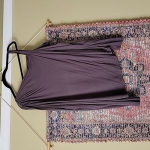 H Bordeaux open shoulder top size L